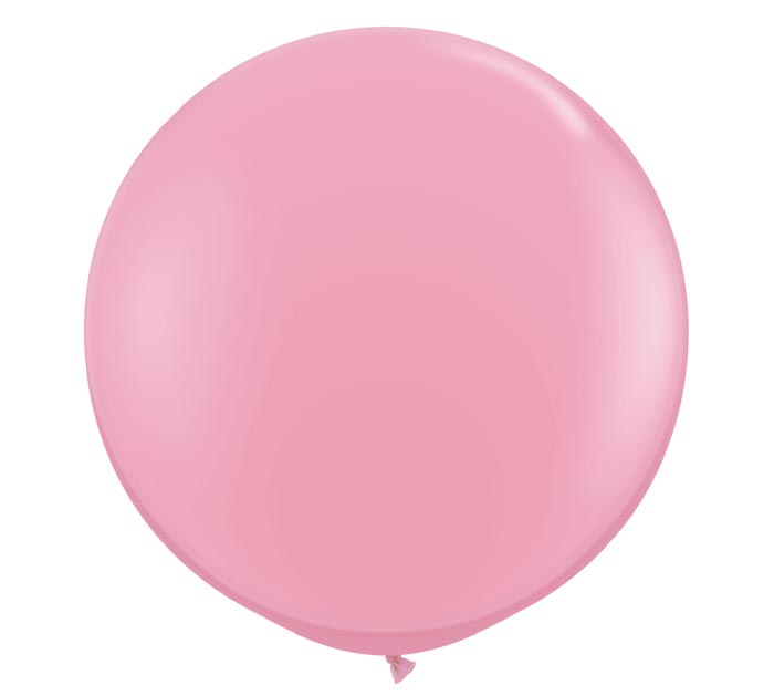 Pink Jumbo Round Shape Helium Latex Balloon